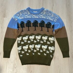 Vintage 80s Authentic Wool Sheep Sweater from Australia 8 US